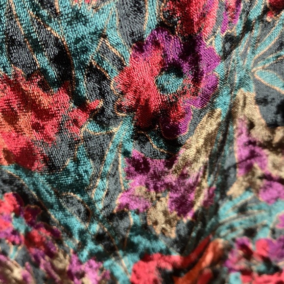 Grunge 90s velvet vintage retro floral fall boho - Picture 4 of 9